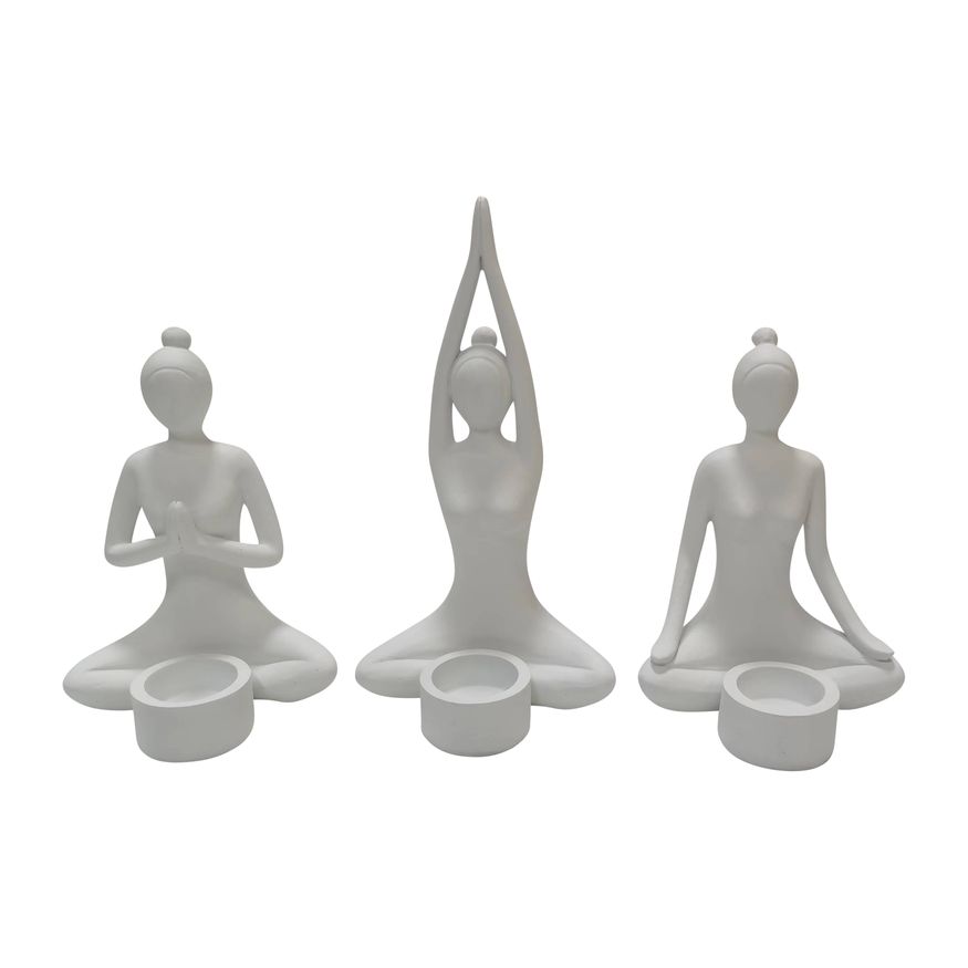 Sagebrook 9" Resin Candle Holders (Set of 3)