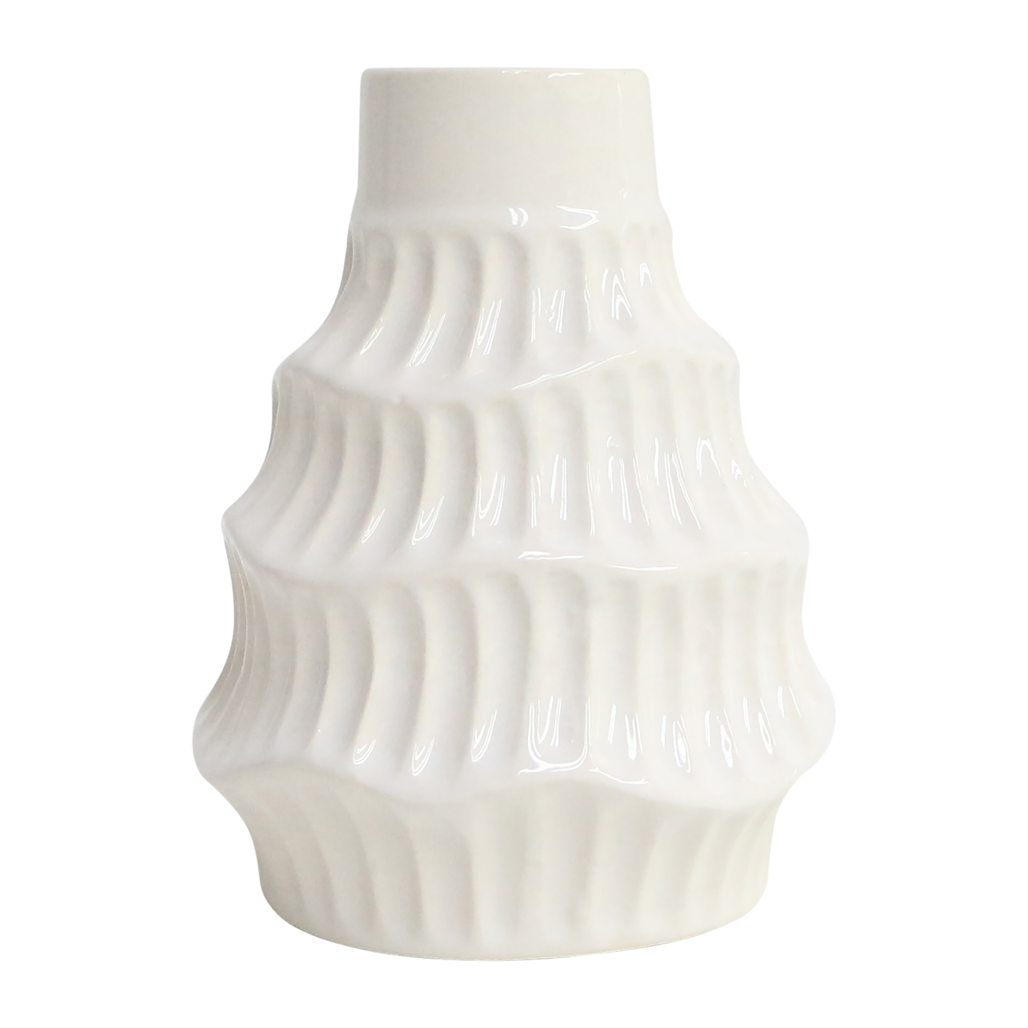 Sagebrook 7" Ceramic Wavy Vase