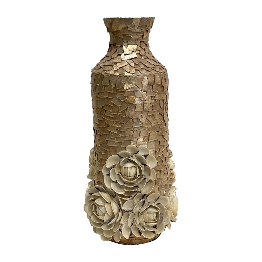 Sagebrook 21" Shell Decorative Rose Vase - Natural