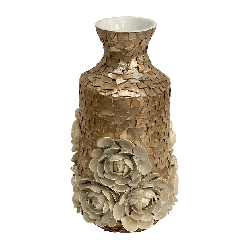 Sagebrook 21" Shell Decorative Rose Vase