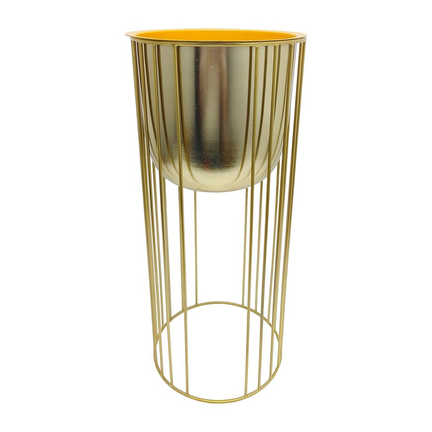 Sagebrook - 16"/20"/24" Raised Metal Planters (Set Of 3) in Gold