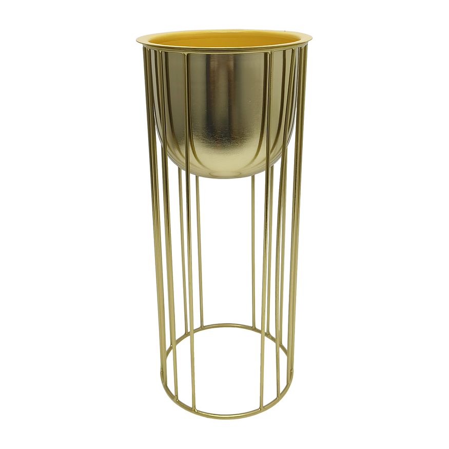 Sagebrook - 16"/20"/24" Raised Metal Planters (Set Of 3) in Gold