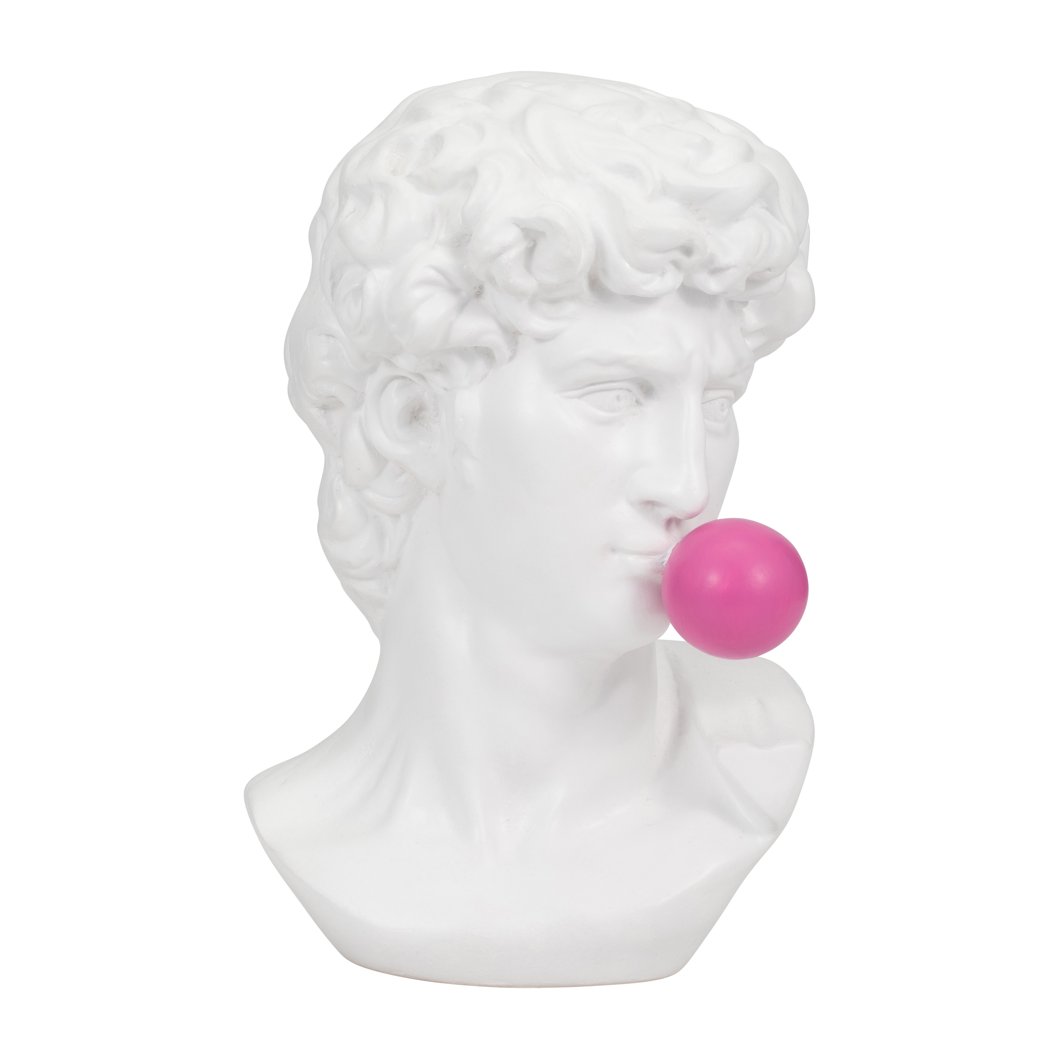 Sagebrook - 13" Resin Greek God Head with Gum in White