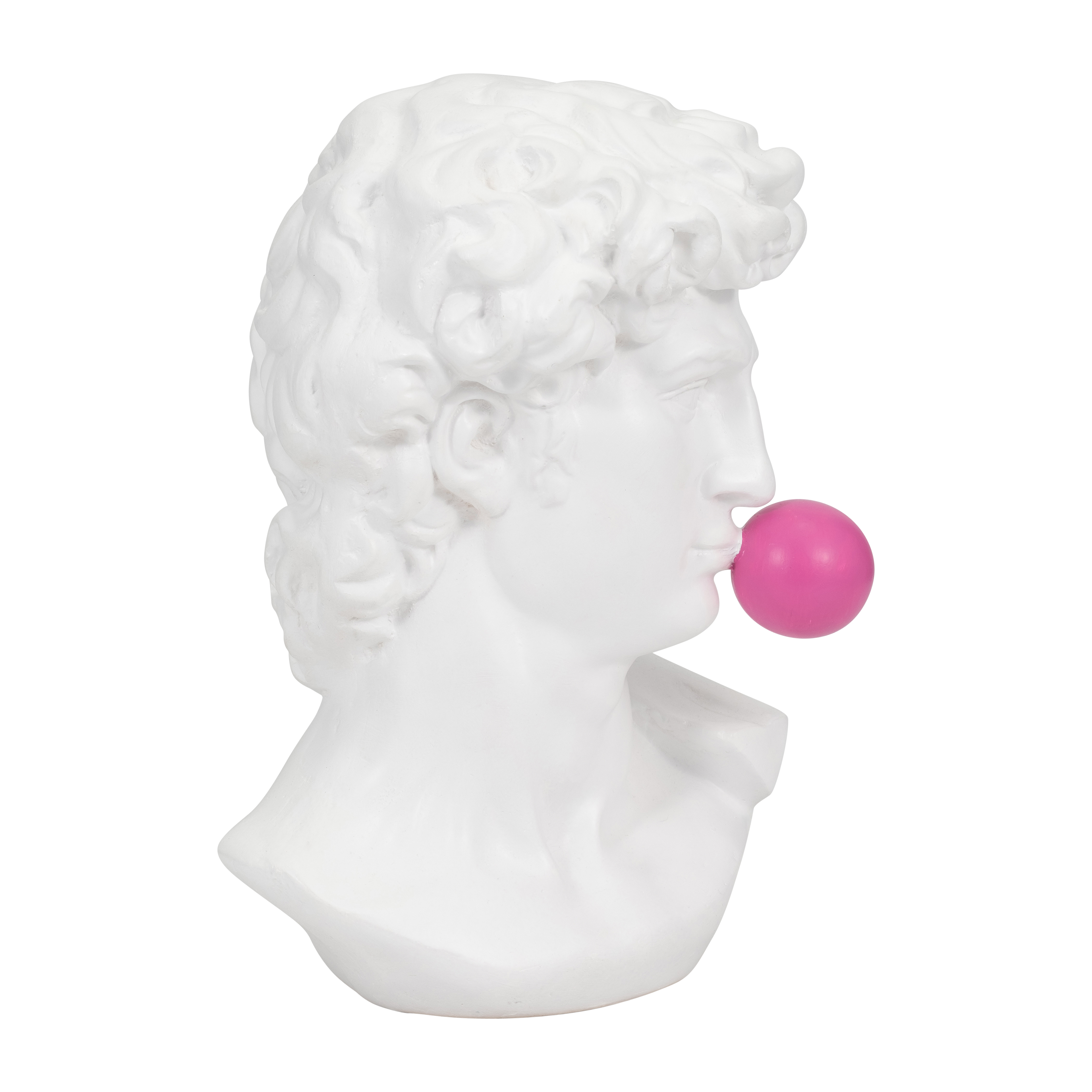 Sagebrook - 13" Resin Greek God Head with Gum in White