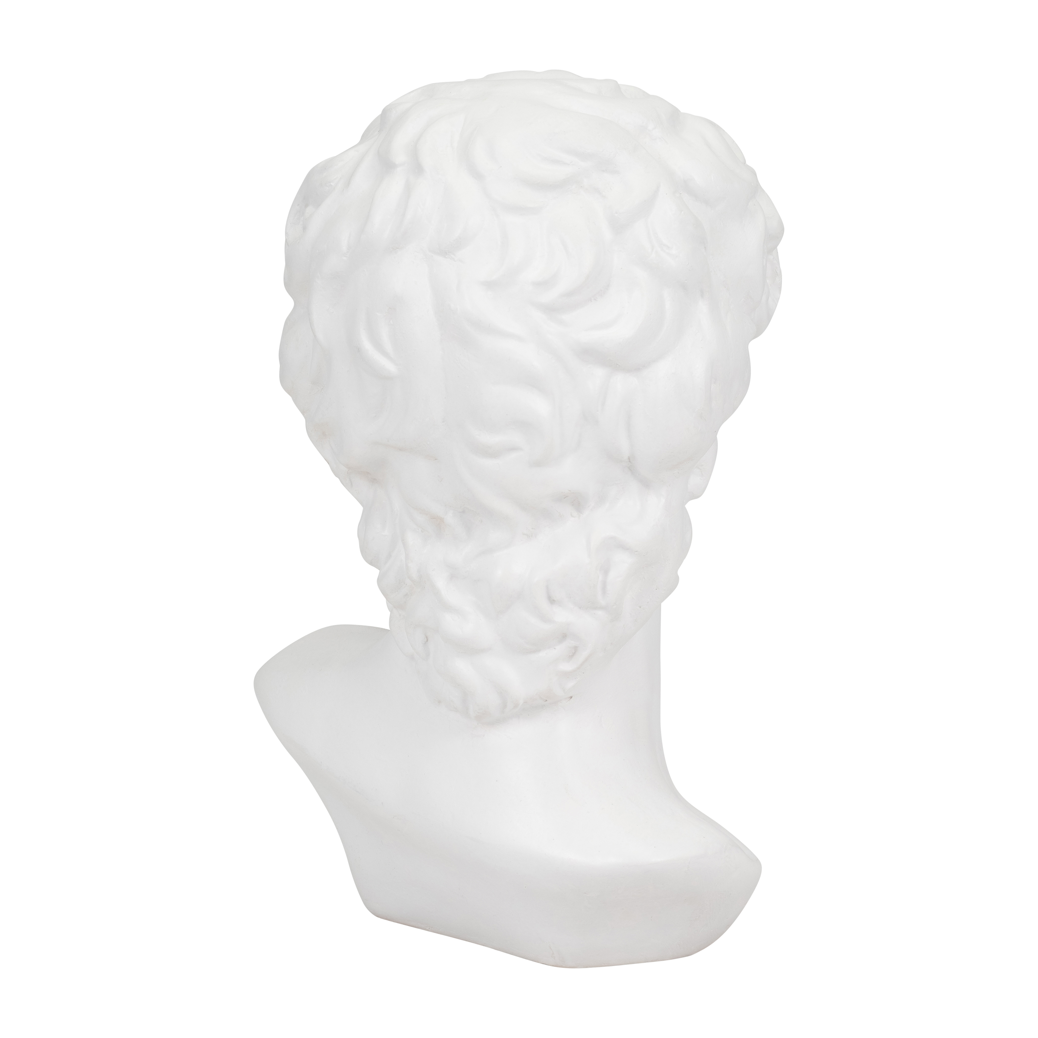 Sagebrook - 13" Resin Greek God Head with Gum in White