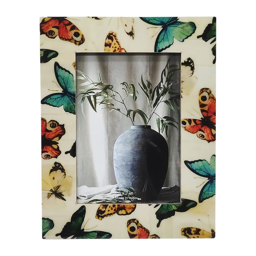 Sagebrook 4"x6" Resin Butterflies Photo Frame