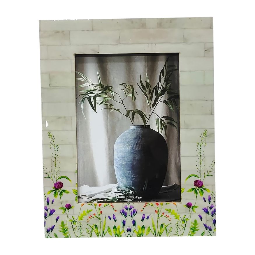 Sagebrook 4"x6" Resin Purple Flower Field Photo Frame