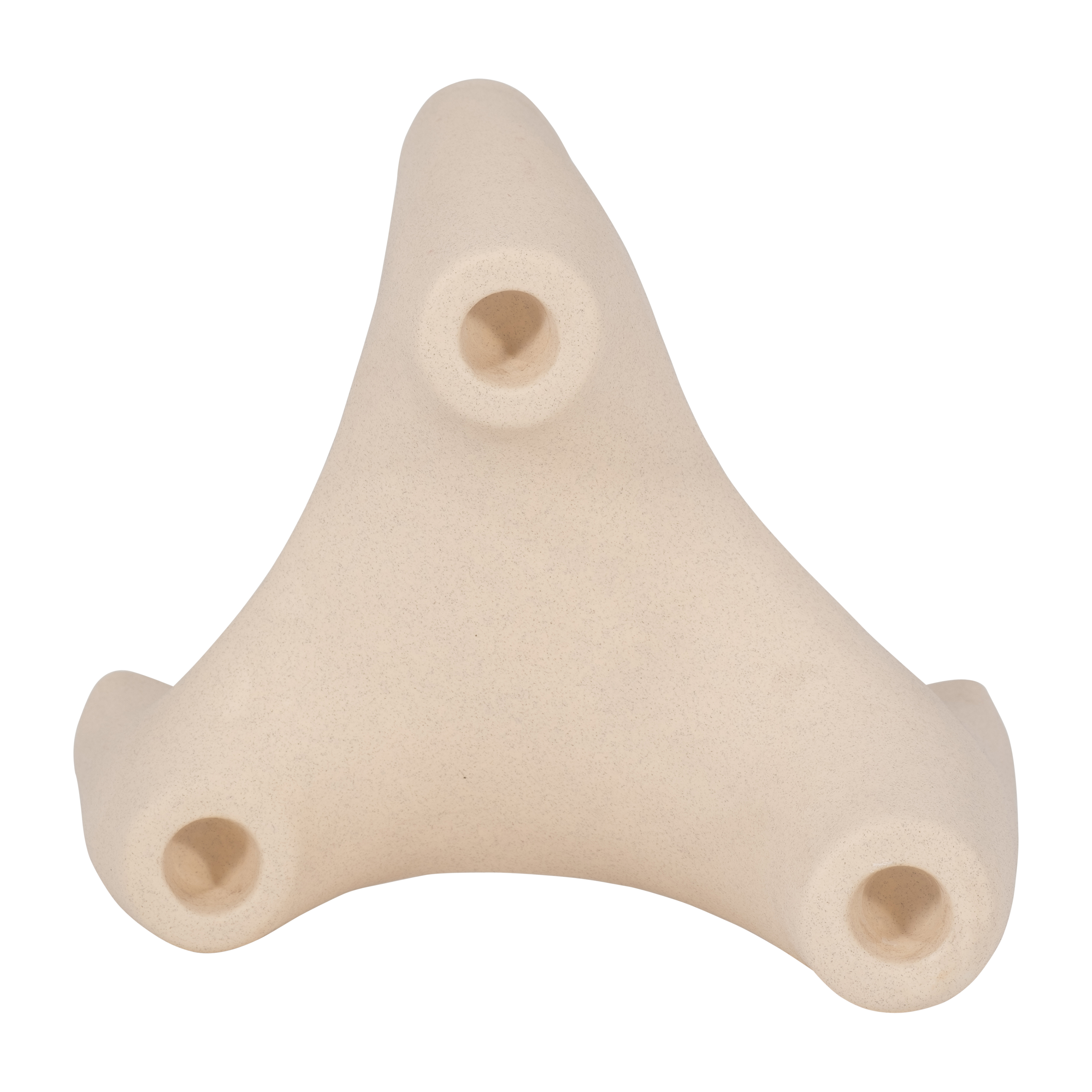 Sagebrook 9" Stoneware 3-Taper Candle Holder - Ivory