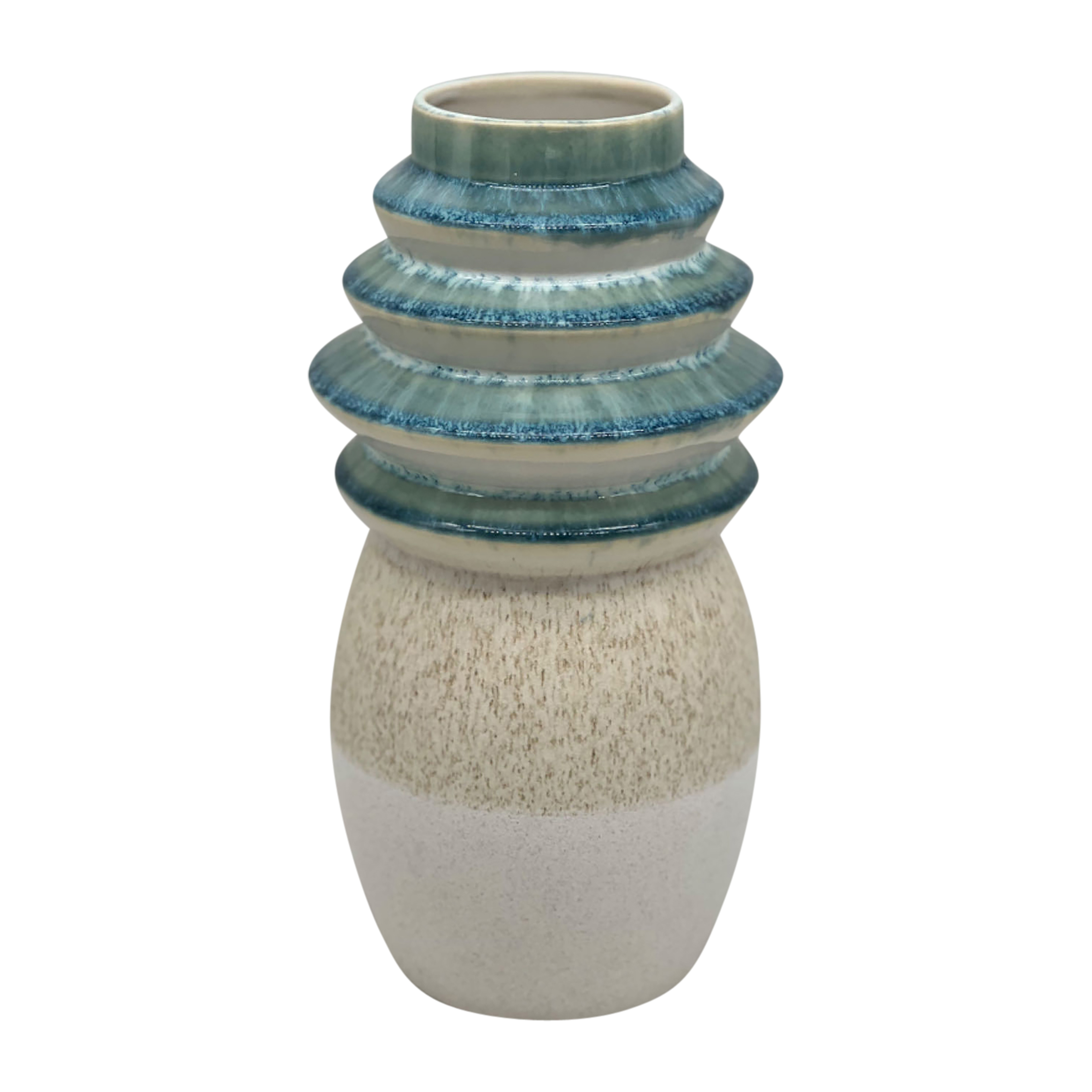 Sagebrook 9" Fluted Top Vase Reactive Finish