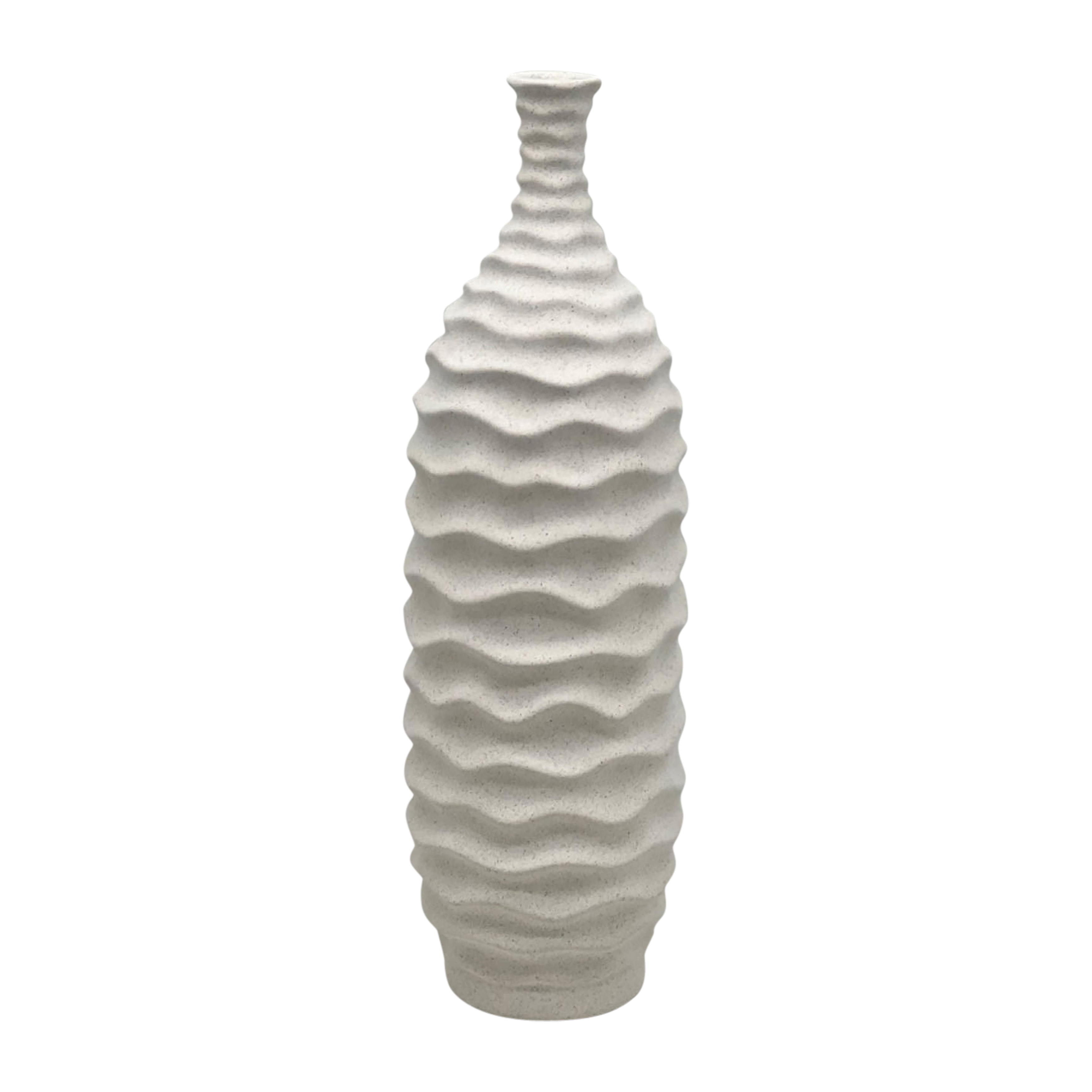 Sagebrook 11" Horizontal Ribbon Vase Sand Texture