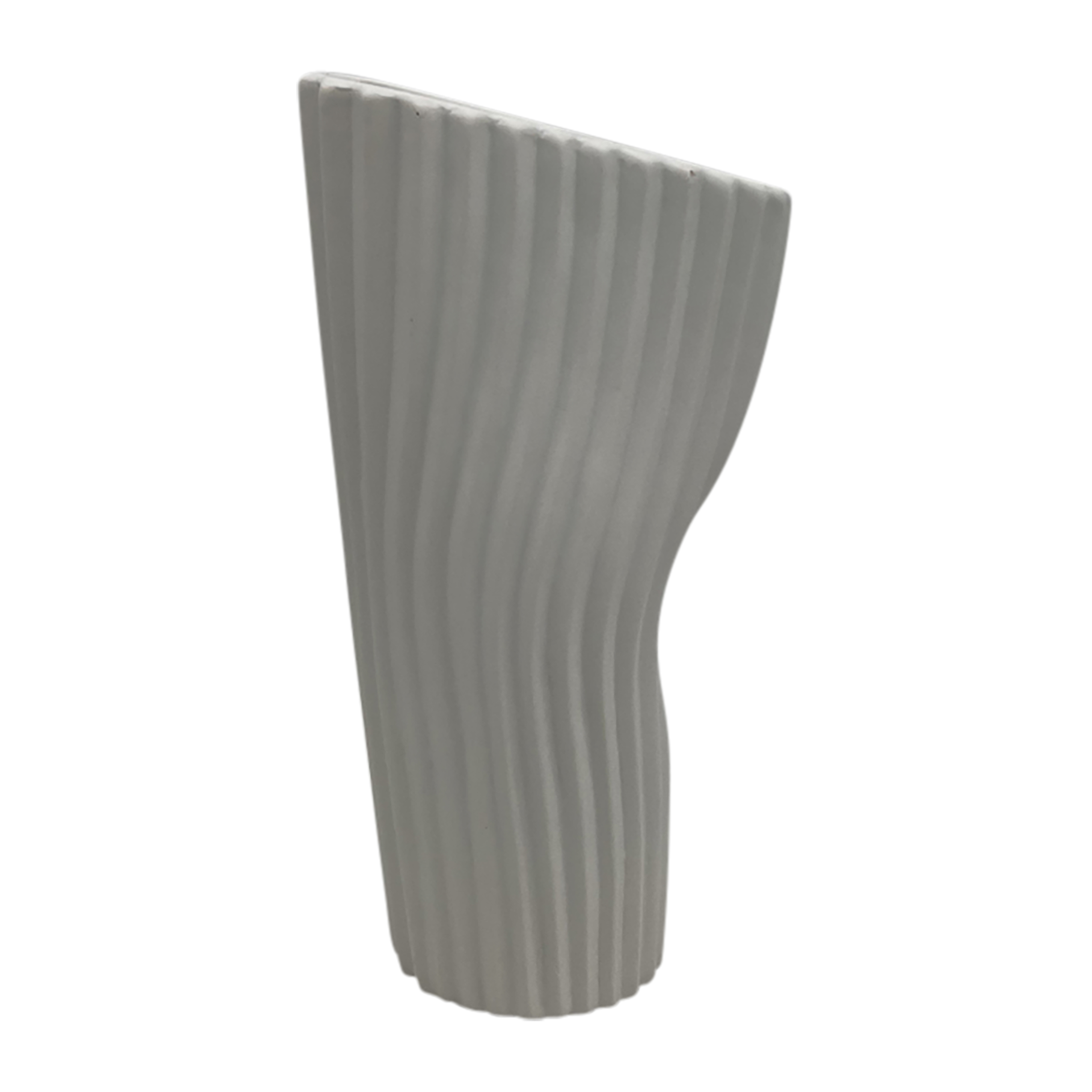 Sagebrook 9" Curved Ribbed Vase