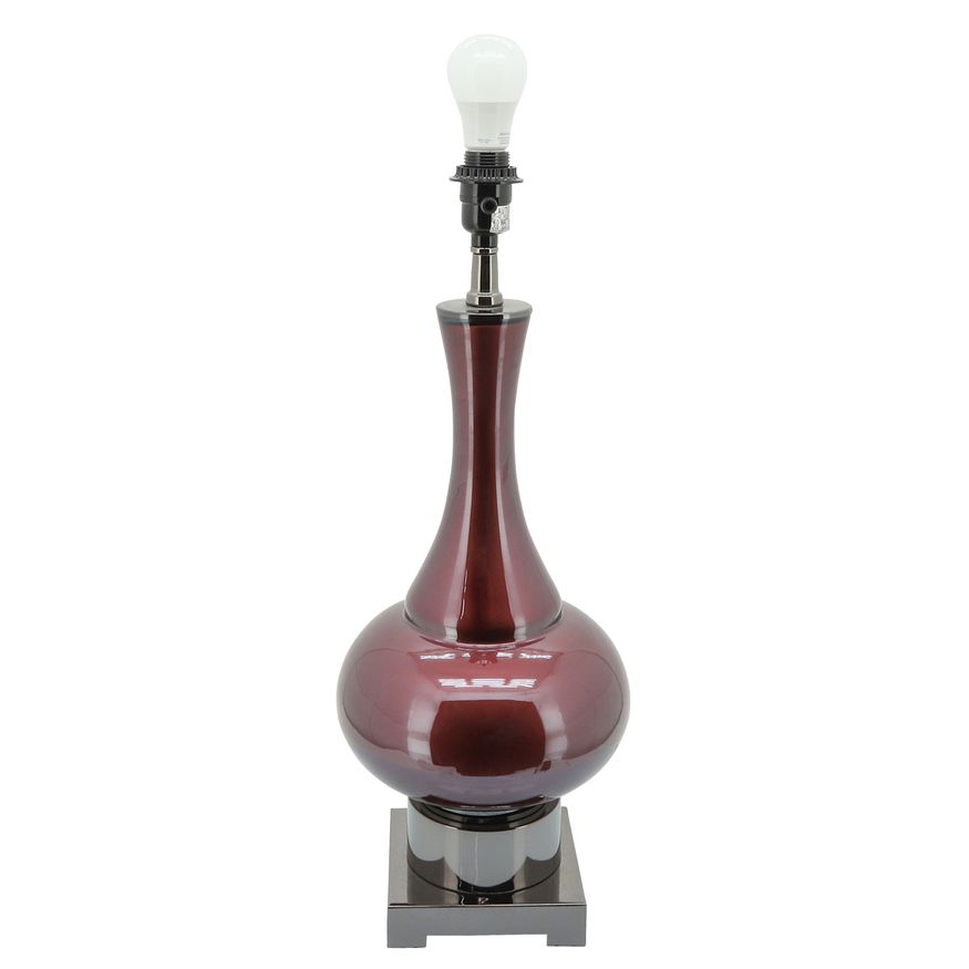 Sagebrook™ Glass Genie Bottle Table Lamp - Burgundy