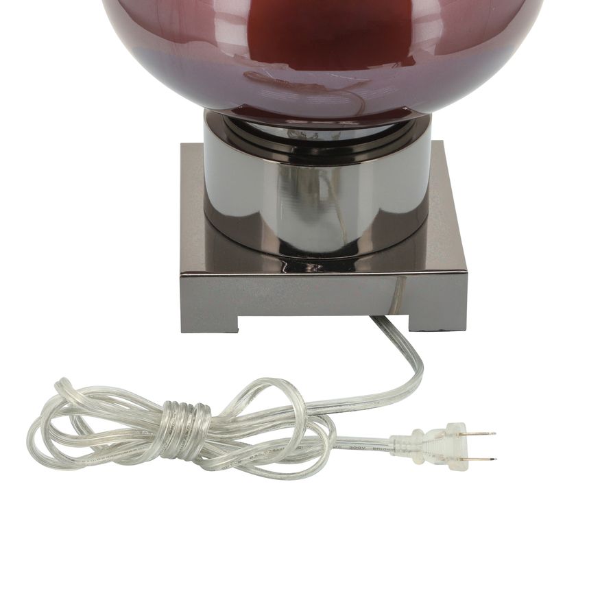 Sagebrook™ Glass Genie Bottle Table Lamp - Burgundy