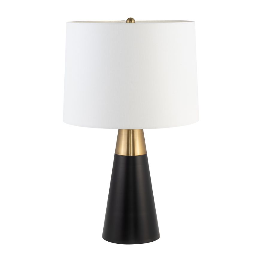 Sagebrook Metal 2-Tone Cone Table Lamps (Set Of 2) - Black/Gold