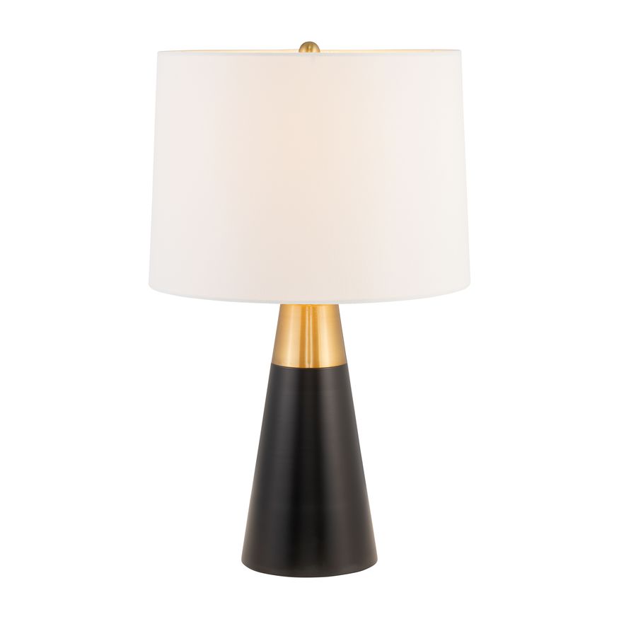 Sagebrook Metal 2-Tone Cone Table Lamps (Set Of 2) - Black/Gold