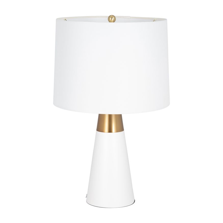 Sagebrook Metal 2-Tone Cone Table Lamps (Set Of 2) - White/Gold