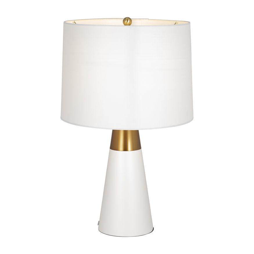 Sagebrook Metal 2-Tone Cone Table Lamps (Set Of 2) - White/Gold