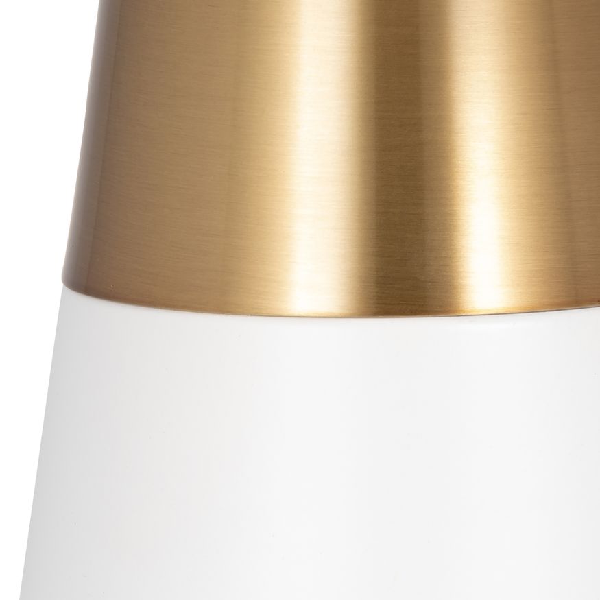 Sagebrook Metal 2-Tone Cone Table Lamps (Set Of 2) - White/Gold