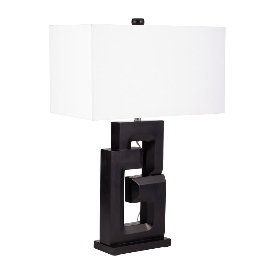 Sagebrook™ Wood Geometric Lamp - Black