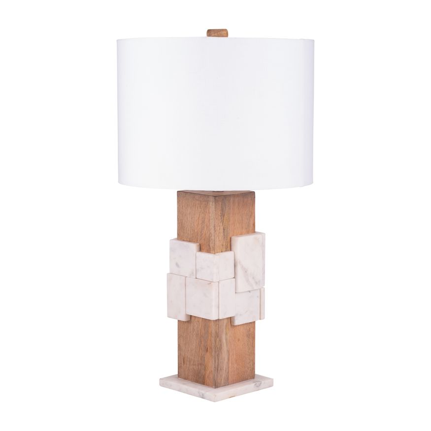 Sagebrook Marble Table Lamp - White