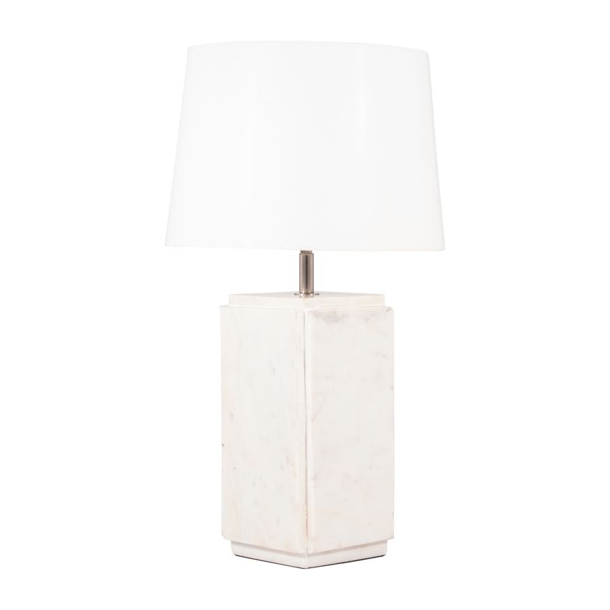 Sagebrook™ Marble Fluted Table Lamp - White/Off-White