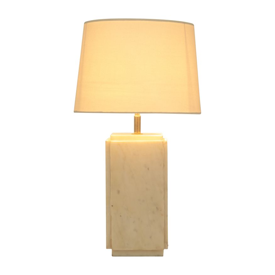 Sagebrook™ Marble Fluted Table Lamp - White/Off-White