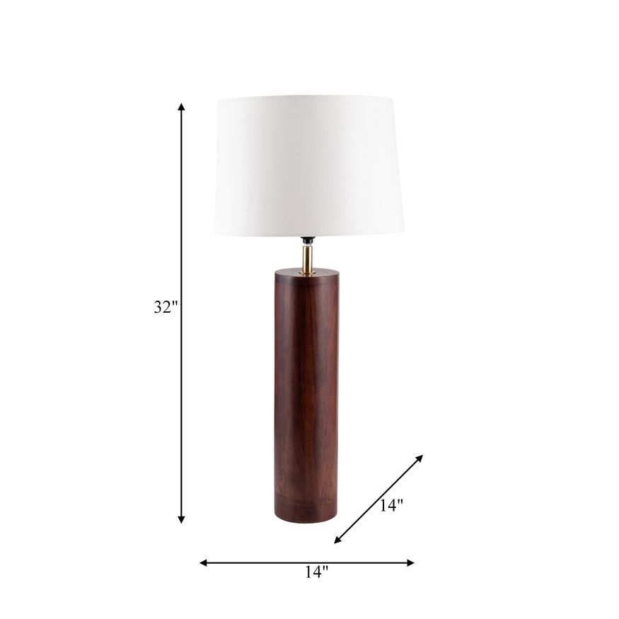 Sagebrook™ Wood Classic Table Lamp - Brown/Off-White