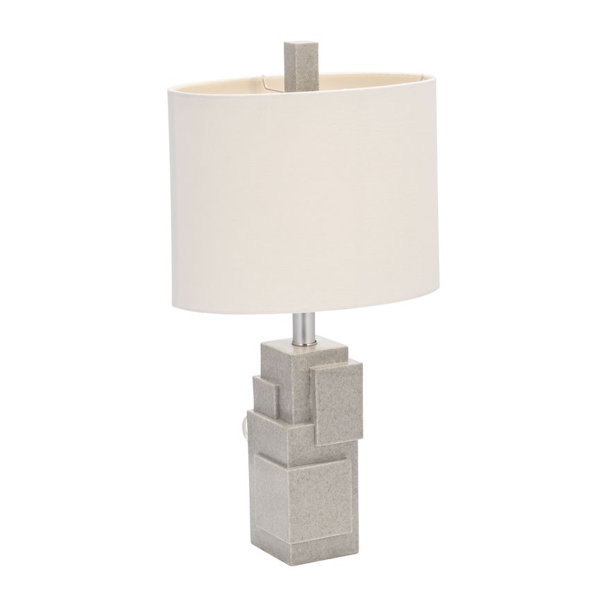 Sagebrook™ Resin Blocks Table Lamp - Gray