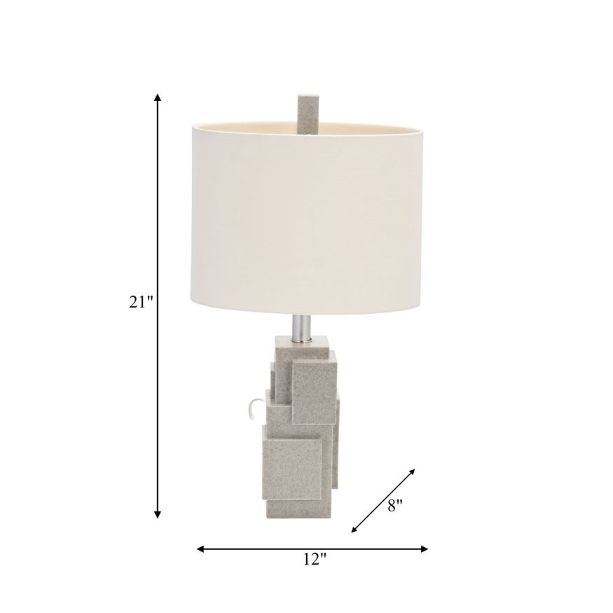 Sagebrook™ Resin Blocks Table Lamp - Gray