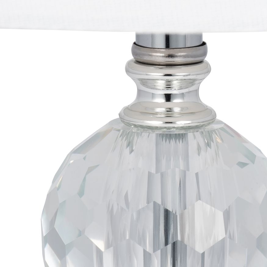 Sagebrook Crystal Faceted Table Lamps (Set Of 2) - Silver