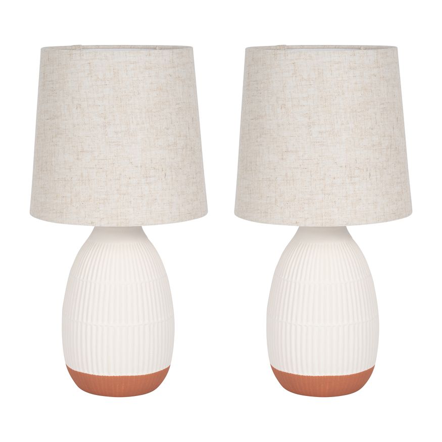 Sagebrook™ Ceramic Table Lamps (Set Of 2) - White/Terracotta