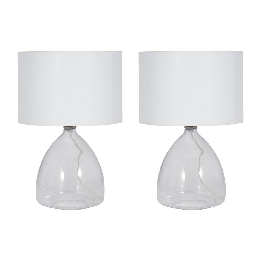 Sagebrook 51212 Glass Table Lamps (Set Of 2)