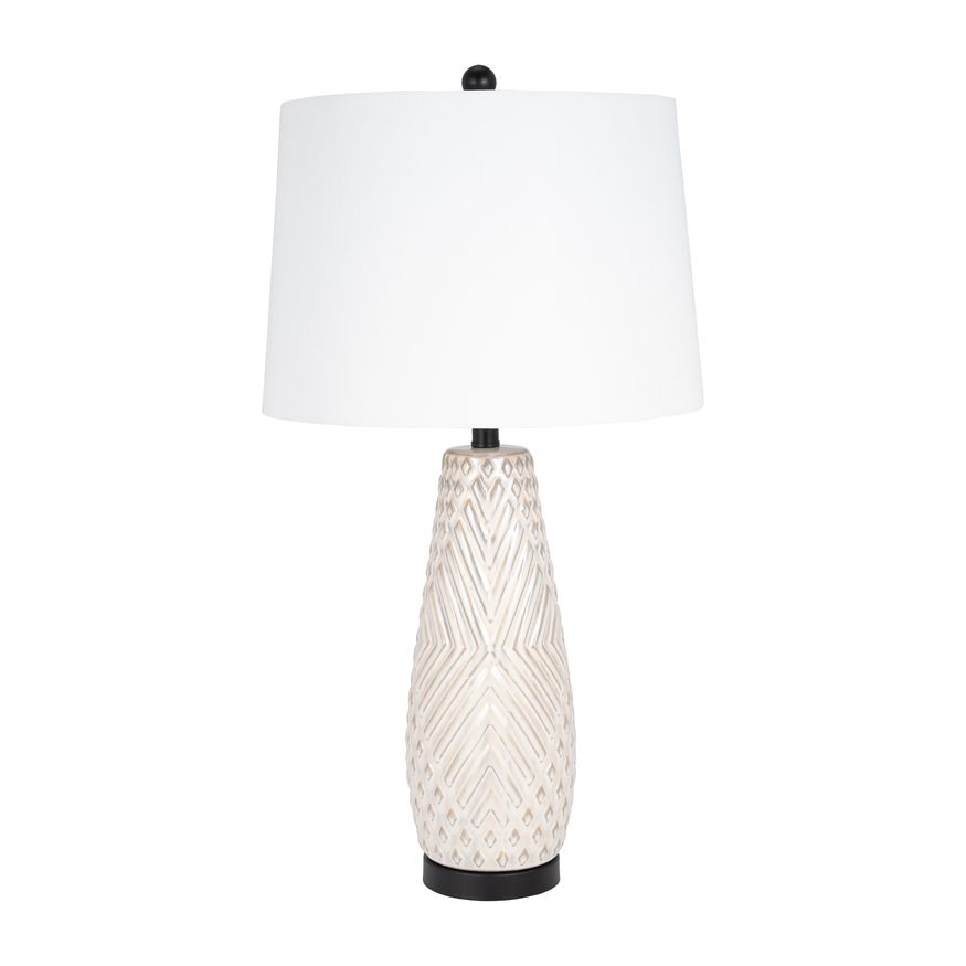 Sagebrook™ Ceramic Textured Table Lamp - Ivory