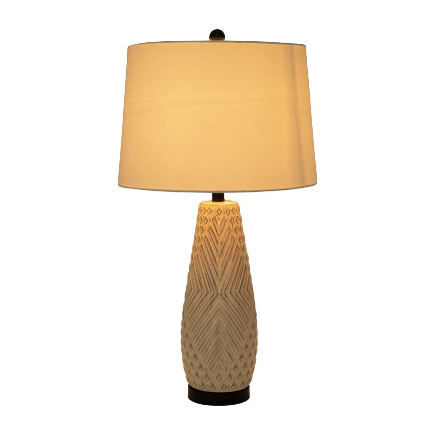 Sagebrook™ Ceramic Textured Table Lamp - Ivory