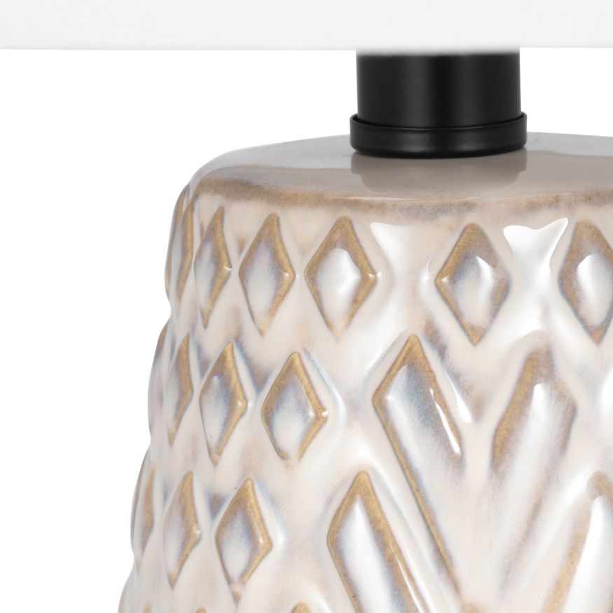 Sagebrook™ Ceramic Textured Table Lamp - Ivory