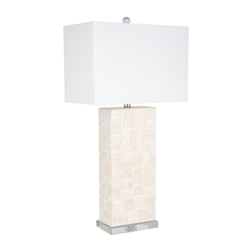 Sagebrook™ Ceramic Textured Table Lamp - White