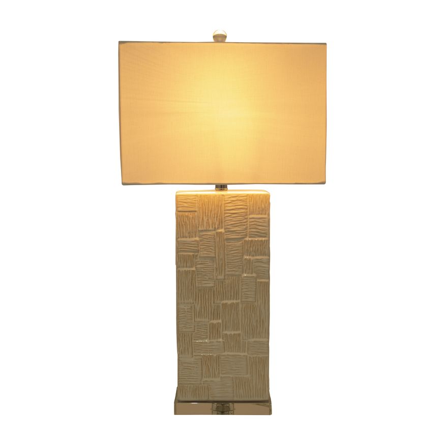 Sagebrook™ Ceramic Textured Table Lamp - White