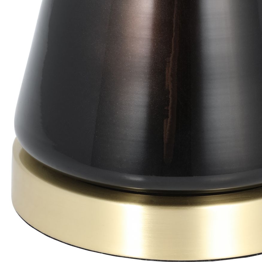 Sagebrook Glass Concave Table Lamp - Black