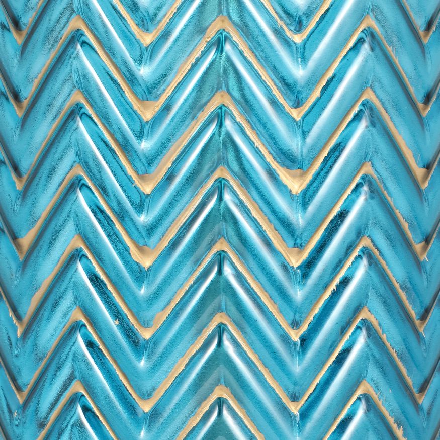 Sagebrook™ Glass Chevron Table Lamp - Blue