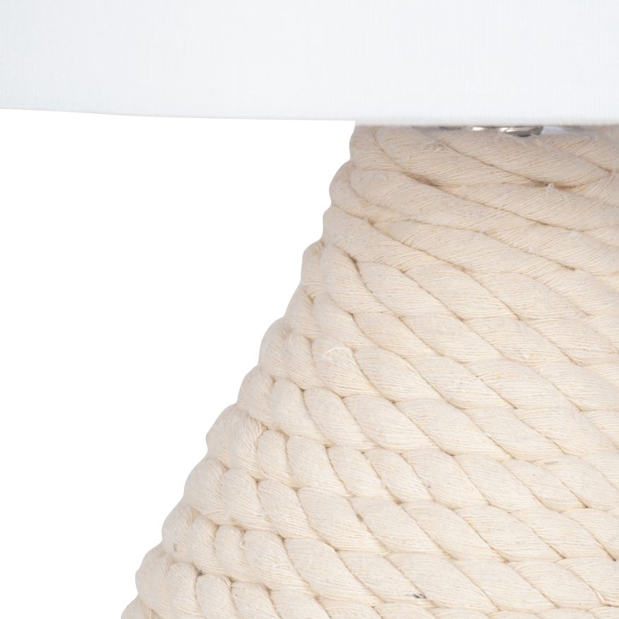 Sagebrook Rattan Table Lamp - White