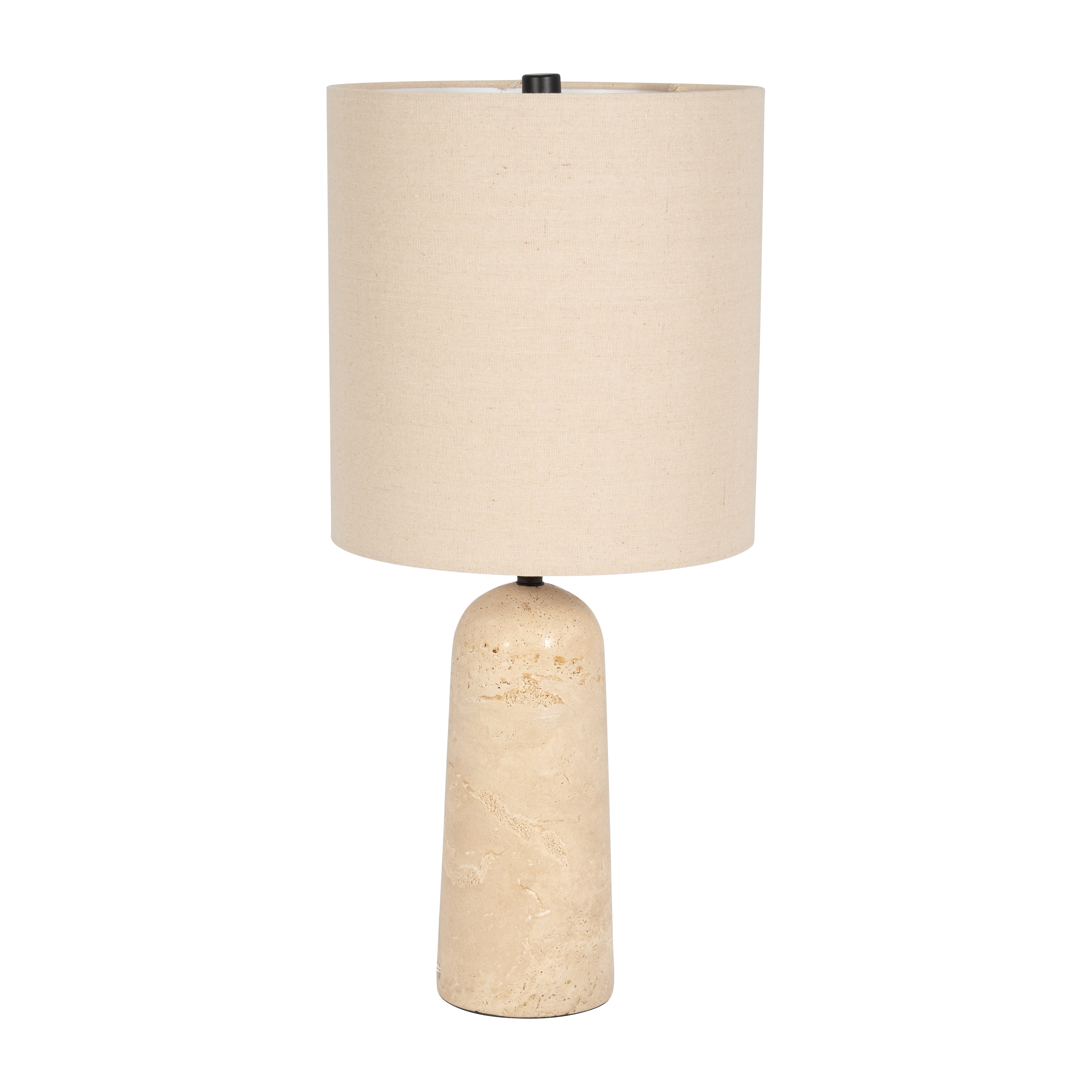 Sagebrook™ 25" Travertine Cylinder Table Lamp - Natural