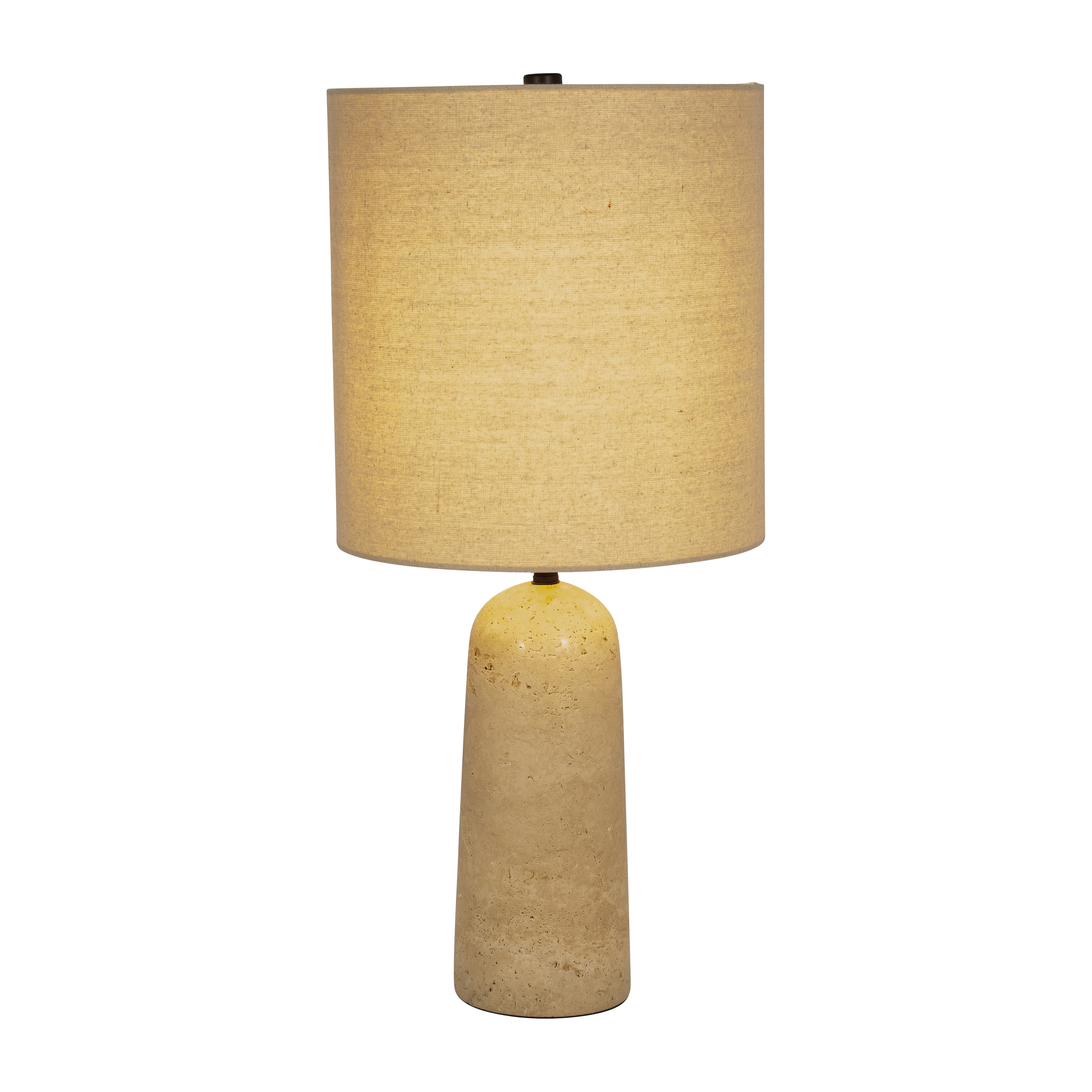 Sagebrook™ 25" Travertine Cylinder Table Lamp - Natural