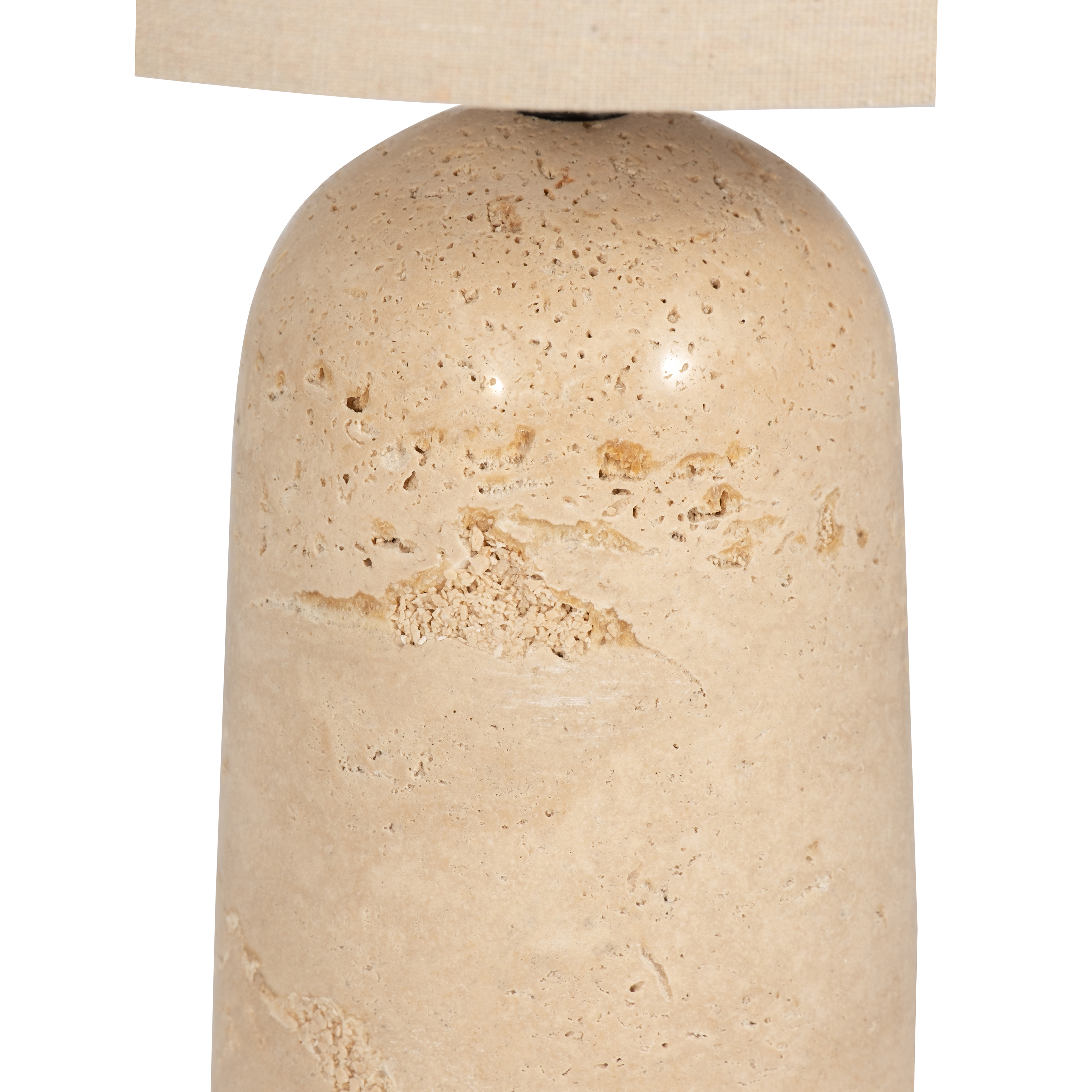 Sagebrook™ 25" Travertine Cylinder Table Lamp - Natural