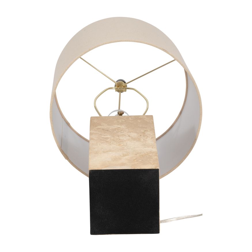 Sagebrook™ 25" Travertine Pillar Table Lamp - Natural