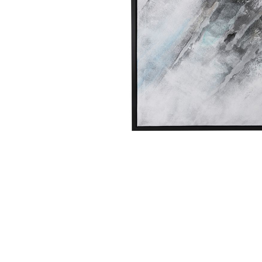 Sagebrook 74" Abstract Canvas - Gray On Black Frame