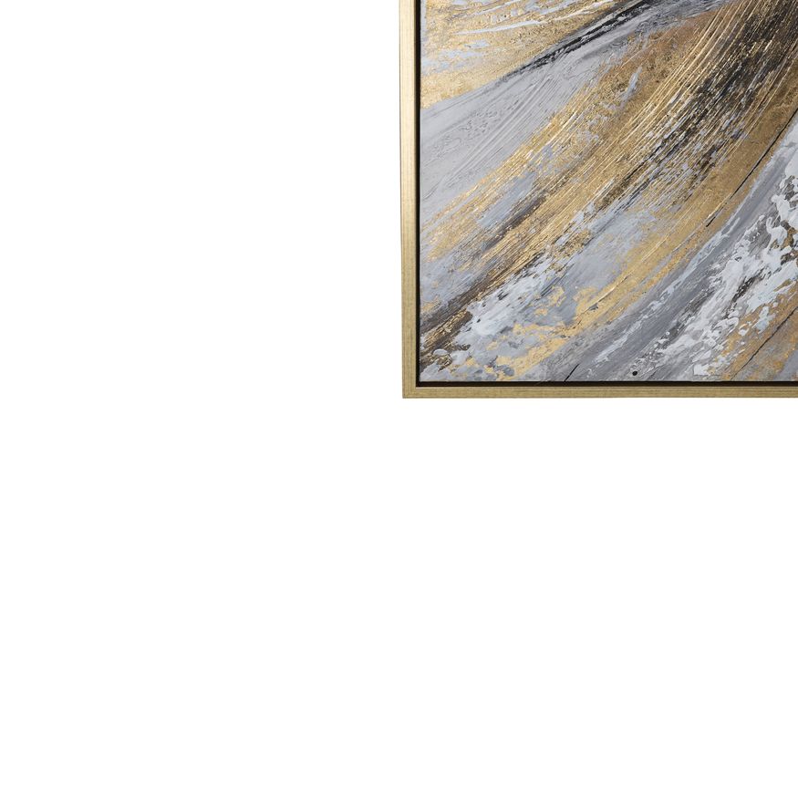 Sagebrook - Abstract Canvas in Gray On Gold Frame