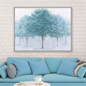 Sagebrook - Hand Painted Tree Canvas in Green