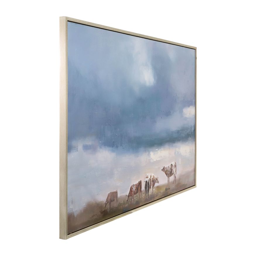 Sagebrook - Framed Hand Painted Farm Canvas in Multi