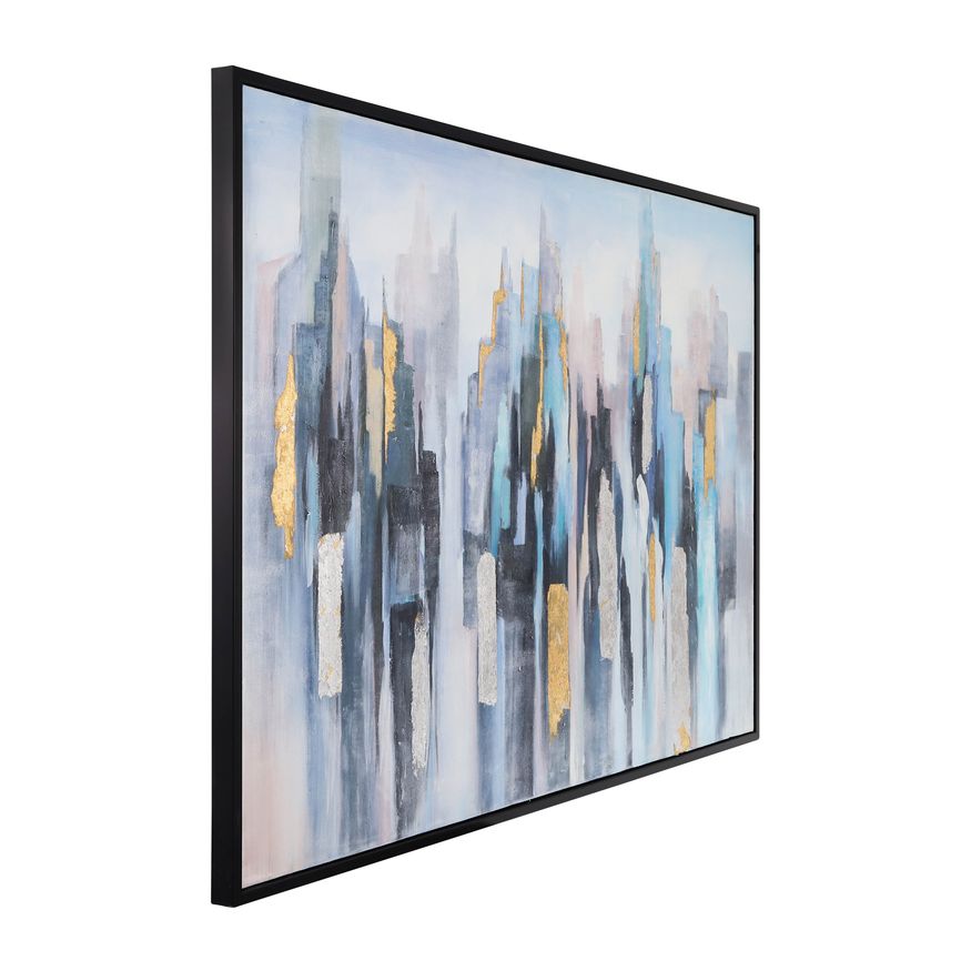 Sagebrook - Framed Hand Painted Abstract Canvas in Multi