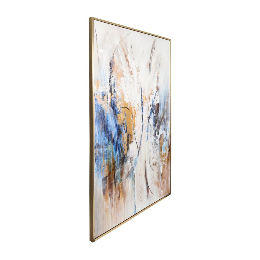 Sagebrook - Framed Hand Painted Abstract Canvas in Multi